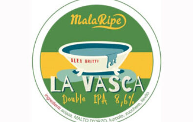 LA VASCA double IPA di Malaripe, medaglione con logo Malaripe