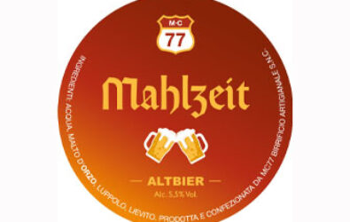 MAHLZEIT di MC77, medaglione arancio con logo mc77