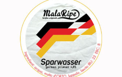 SPARWASSER German Pils di Malaripe, medaglione con colori bandiera tedesca